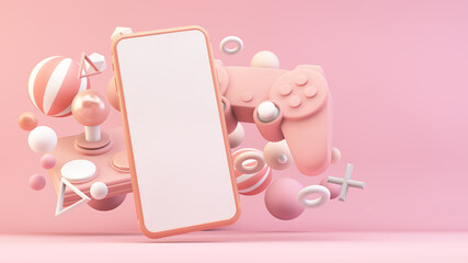 Pink gaming mobile phone