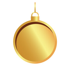 happy merry christmas golden ball hanging icon