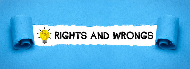 Rights and wrongs
