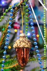 Christmas toys on the Christmas tree