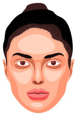 Vector woman in graphic style
