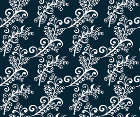 Vector ornamental hand drawing decorative background. Ethnic seamless pattern ornament. Vector pattern.