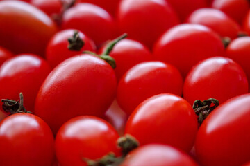 Red ripe organic tomato background