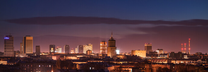Fototapeta premium city at sunset