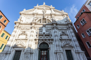 Obraz premium The beauty of the unique Italian architecture of the Europeans in Venice city.