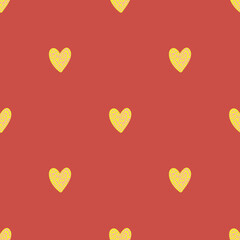 vector seamless pattern with hearts