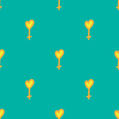 Obraz premium vector seamless pattern with hearts