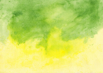 watercolor yellow and watercolor green, hand painted watercolor background