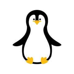 Cute baby penguin icon vector isolated on a white background. Adorable penguin icon isolated on a white background vector. Cute little penguin cartoon character