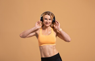 Workout with music, active free time during self-isolation from covid-19