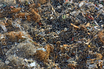 untreated scrap consisting of small metallic parts in the port of Hamburg, Germany