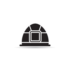 tent and camp icon vector on white background