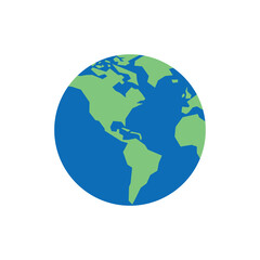 Globe earth planet icon design. Vector illustration. 