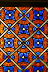 Colorful stained glass detail