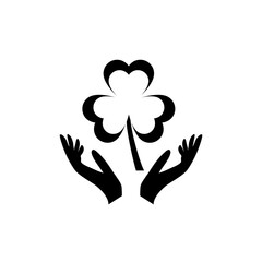 Clover icon isolated on white background