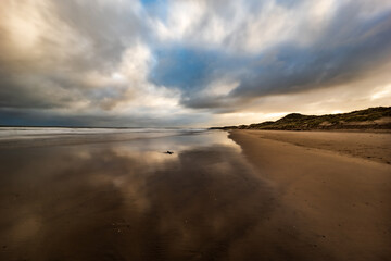 Reflections in the sands, Alnmouth Bay Beach