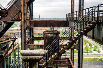 Blast Furnace in Dortmund, Germany. The coal mining and steel in the region collapsed and nowadays...