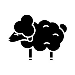 sheep animal silhouette style icon