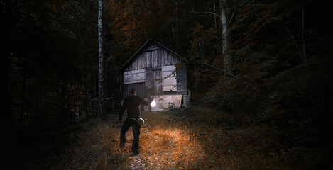 walking in the woods
