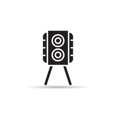 loudspeaker, amplifier and stereo icon vector