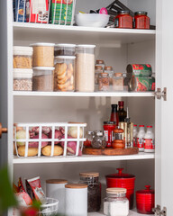 Fototapeta na wymiar shelf with jars of food