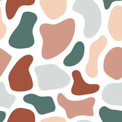 Terracotta abstract seamless pattern for cover pages, backgrounds. Modern art style creative trendy vector