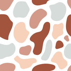 Terracotta abstract seamless pattern for cover pages, backgrounds. Modern art style creative trendy vector