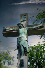 Jesus am Kreuz Inri Friedhof in Holland