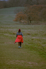 Walkers around Petworth Park, West Sussex, England, UK