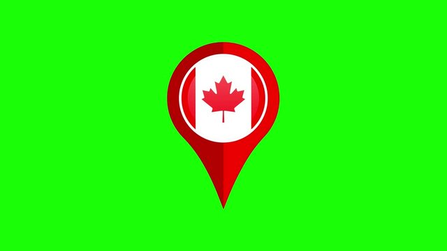 Canada Placeholder animation.4K video.Simple motion animation.can be used for Explainer Video.green background