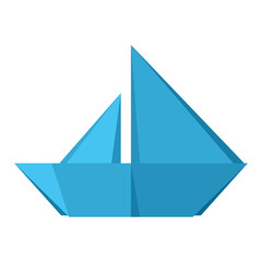 Illustration of origami boat.