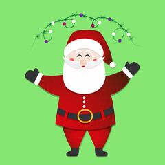 santa claus with christmas tree