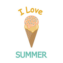 I love summer cone ice cream with sprinkles.
