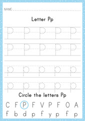 Alphabet Tracing Worksheet. Alphabet activity for pre schoolers and kindergarten A-Z.English activity for kids. A4 paper ready to print.