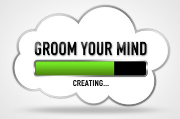 Fototapeta premium Groom Your Mind - progress bar illustration