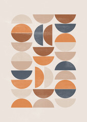 Abstract sun moon print boho minimalist printable wall art geometric abstract