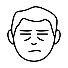 head man with Insomnia line style icon