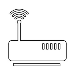Wireless router for internet network in vector icon