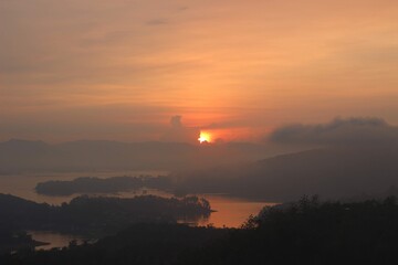 sunset in the sea