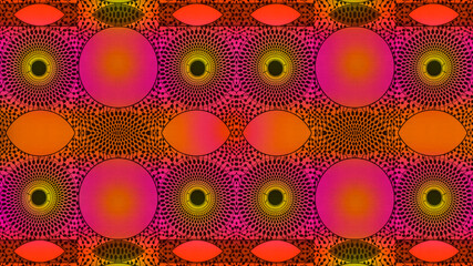 Colored African fabric – Seamless pattern, cotton, photo 