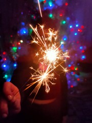 sparkler and fireworks