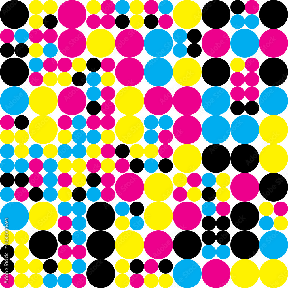 Poster abstract dotted cmyk background pattern
