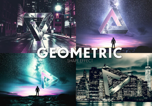 Geometric Impossible Triangle shape Effect