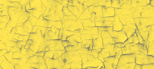 Textured metal background with cracks, tinted in the main color of 2021.