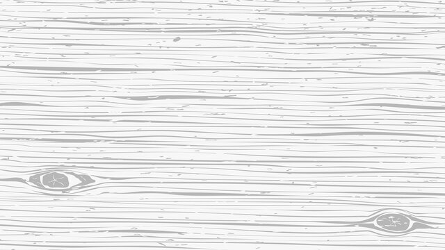 White horizontal wooden cutting, chopping board, table or floor surface. Wood texture. Vector illustration