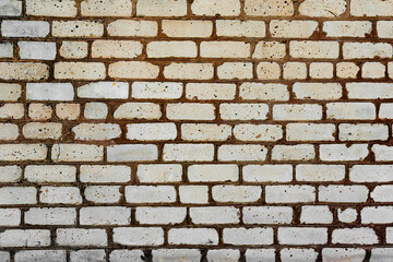 Texture of a brick wall with cracks and scratches which can be used as a background