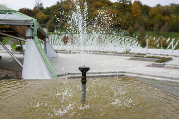 Srebrenica memorial center for war crimes victims commited in Bosnian war