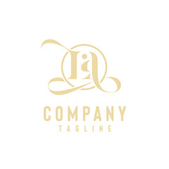 beauty flower logo monogram LA boutique Salon Initial Letter Design Template