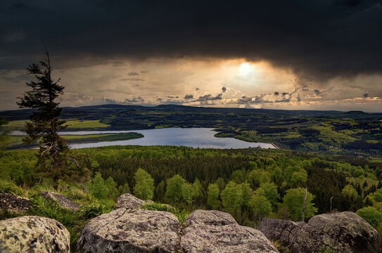 Prisecnice dam in very nice Krusne hory mountains.