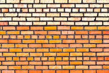 Texture of a brick wall with cracks and scratches which can be used as a background